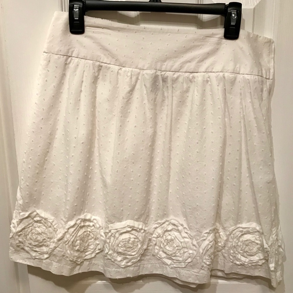 Maurices White Skirt with Flowers